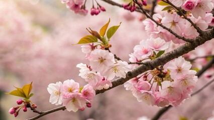Naklejka premium Cherry Blossom Branch in Spring