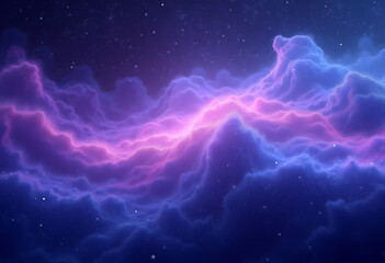 Abstract Blue Background with Stars and Energy Patterns