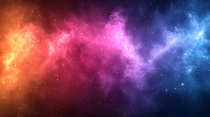 Naklejka premium Cosmic Nebula With Vibrant Color Gradient