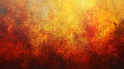 Abstract textured background with a gradient of warm colors blending from deep red to bright yellow hues