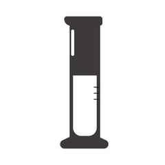 メスシリンダーのシルエットイラスト：科学実験のベクター素材 - Graduated Cylinder Silhouette Illustration: Scientific Experiment Vector Material