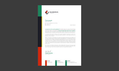 Clean corporate letterhead template design, Modern letterheads design template, Professional company letterheads template for business and project.
