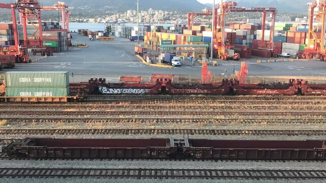Time lapse scenes at seaport in Vancouver 