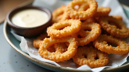 crispy fried pickles with dipping sauce