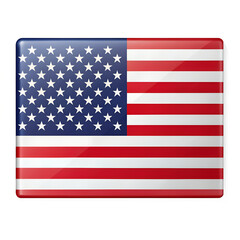 Fototapeta premium american flag on a white