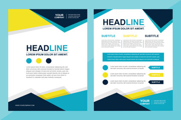 Modern business flyer template with abstract design