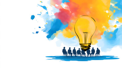 Creative environment for innovative leadership training visual learning workshop for offices