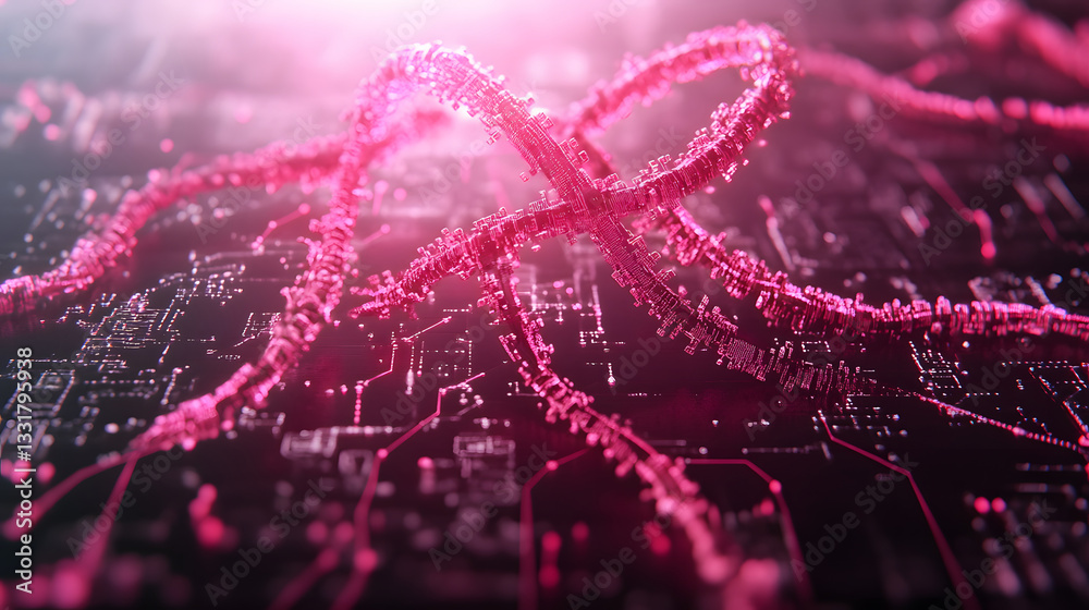 Leinwandbilder futuristic genetic data analysis visualization in a digital environment abstract conceptual view