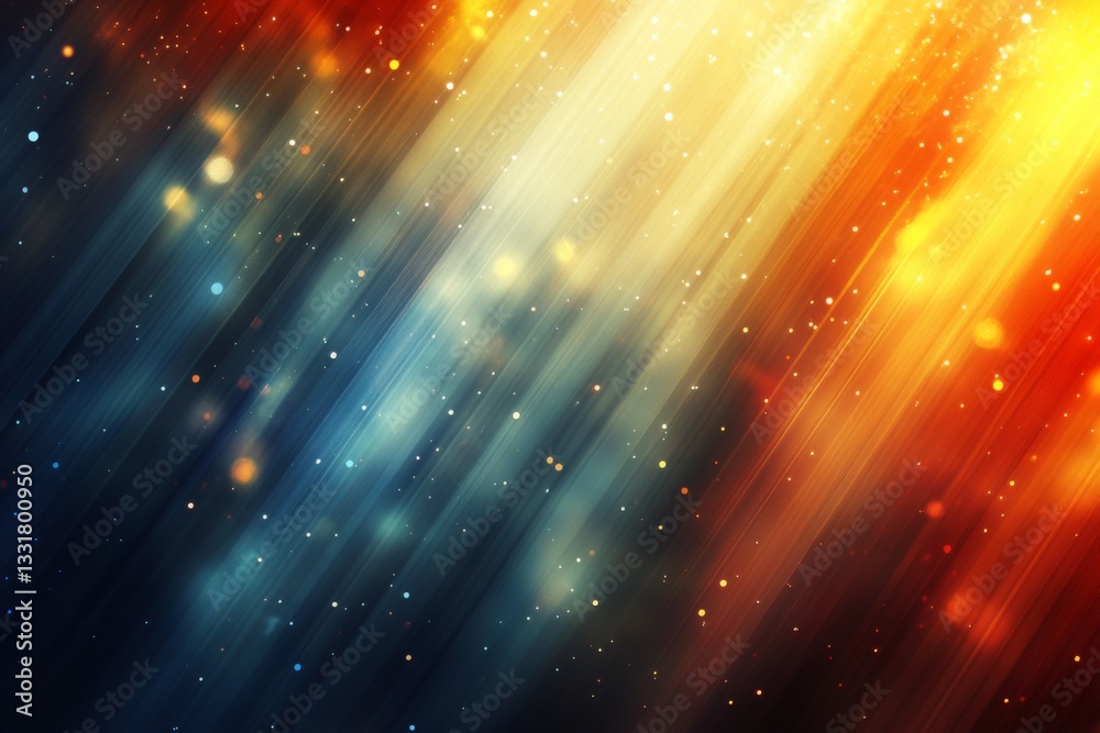 Aufkleber Colors blend and shine in a vibrant abstract background with warm and cool tones creating a captivating atmosphere