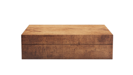 Natural wooden box with a rustic finish showcasing craftsmanship and design, perfect for storage or decoration
