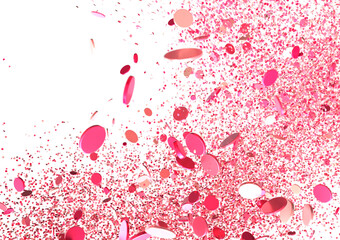 A pink explosion of geometric shapes