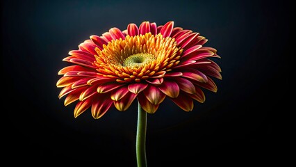 Captivating Studio Shot of a Flower on Black Background - Selective Focus Landscape Photography for Stunning Visuals