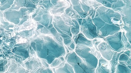 Fototapeta premium Small waves on dark blue, light blue, turquoise sea surface illuminated by the sun. Background for web design