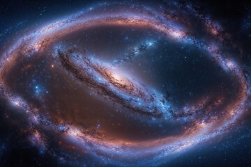 Fototapeta premium 360 Degree Celestial Equirectangular Background with Galaxy Stardust and Cosmic Environment Map