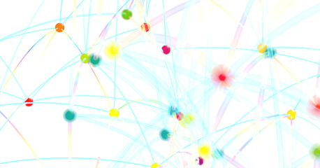 Abstract Colorful Network Connections