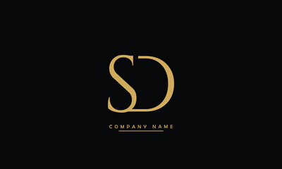 SD, DS, S, D Abstract Letters Logo Monogram
