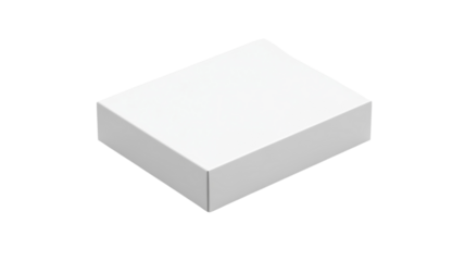 Minimalistic white box placed on a plain surface to highlight its simple design and functional purpose for storage or packaging