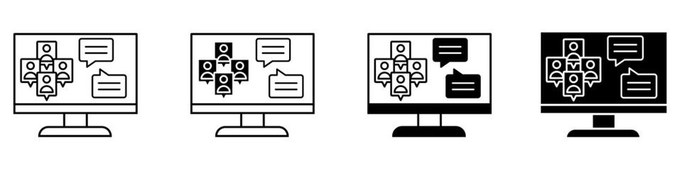 Fototapeta premium Team vector icon set. Teamwork illustration sign collection. Development symbol. Progress logo. 