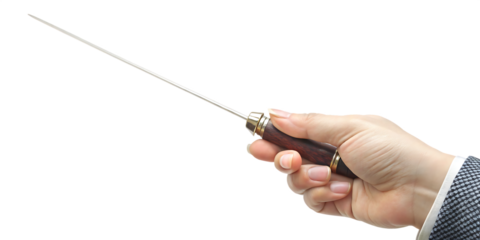 baton for music conductor tool isolated on white background PNG. GENERATIVE AI