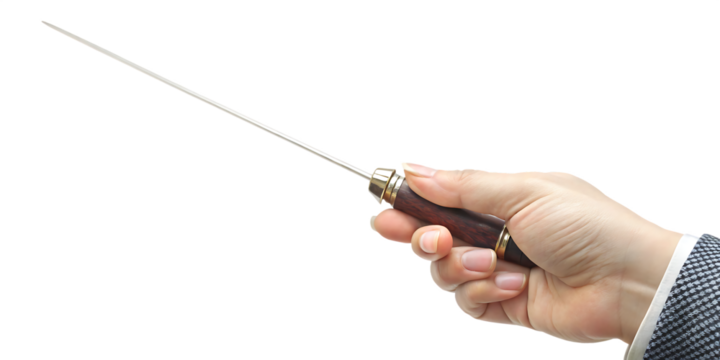 baton for music conductor tool isolated on white background PNG. GENERATIVE AI