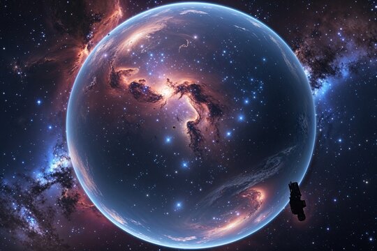 360 Degree Nebula and Starry Deep Space Background for Equirectangular Projection