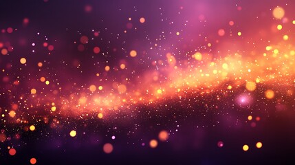 Vibrant abstract background with pink, purple, and orange bokeh lights creating a festive and dreamy atmosphere