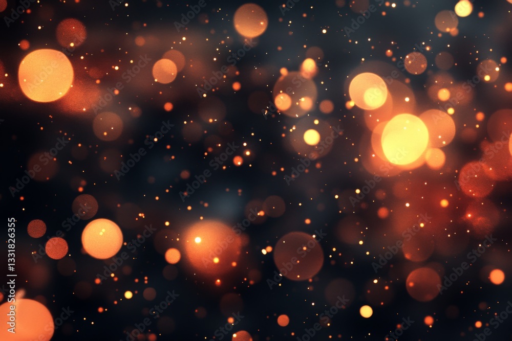 Aufkleber Vivid particles swirling in vibrant colors against a dark background, creating an enchanting visual experience