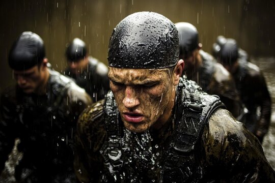 Elite Navy SEAL Candidates in Intense Training