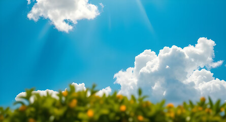 clouds in the blue sky