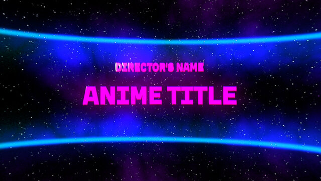 Retro Anime Logo Text Reveal