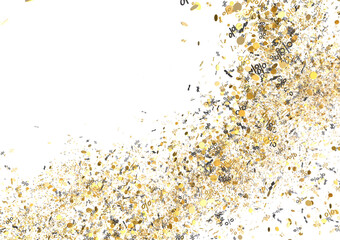 Gold Percentage Confetti Burst