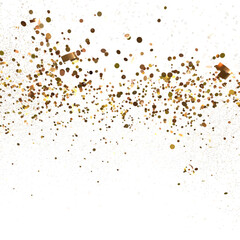 Joyful Deluge: Brilliant 3D Illustration Showcasing an Overflow of gold Confetti