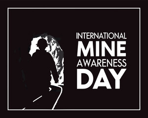 International Mine Awareness Day Banner with Silhouette