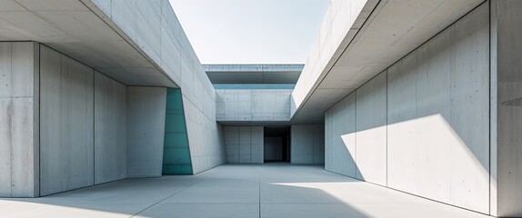 Obraz premium Windows of a contemporary concrete structure.