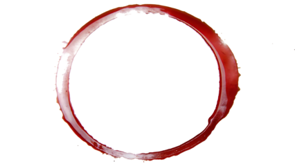 red watercolor stain ring isolated on white background PNG. GENERATIVE AI