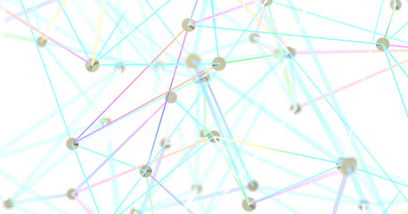 Abstract Colorful Lines and Dots