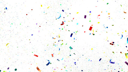  Multicolored confetti on white