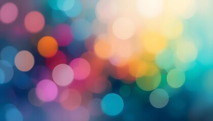 Fototapeta premium A captivating bokeh background showcases a blend of vibrant, multicolored light circles against a dark backdrop.
