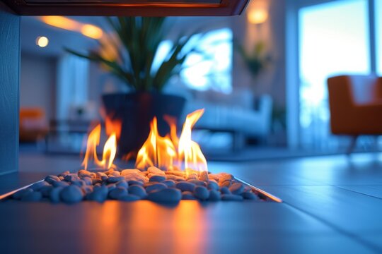 Contemporary Bio-Ethanol Fireplace, Perfect for Any Room, No Chimney Needed