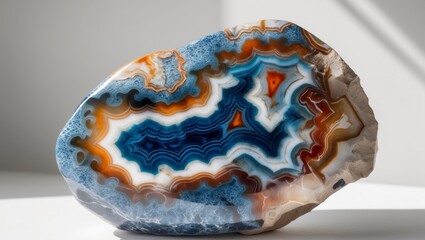 a close up of a large piece of agate with many colors