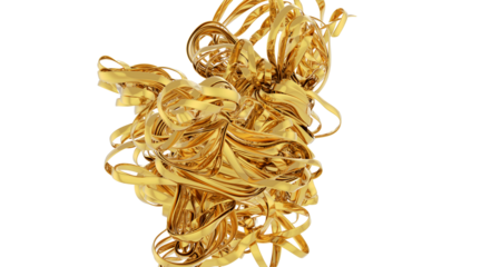 Golden Abstract Sculpture