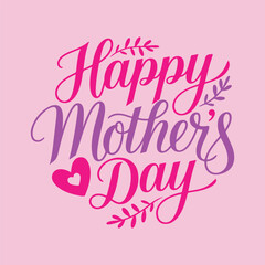Happy Mother's Day typography design