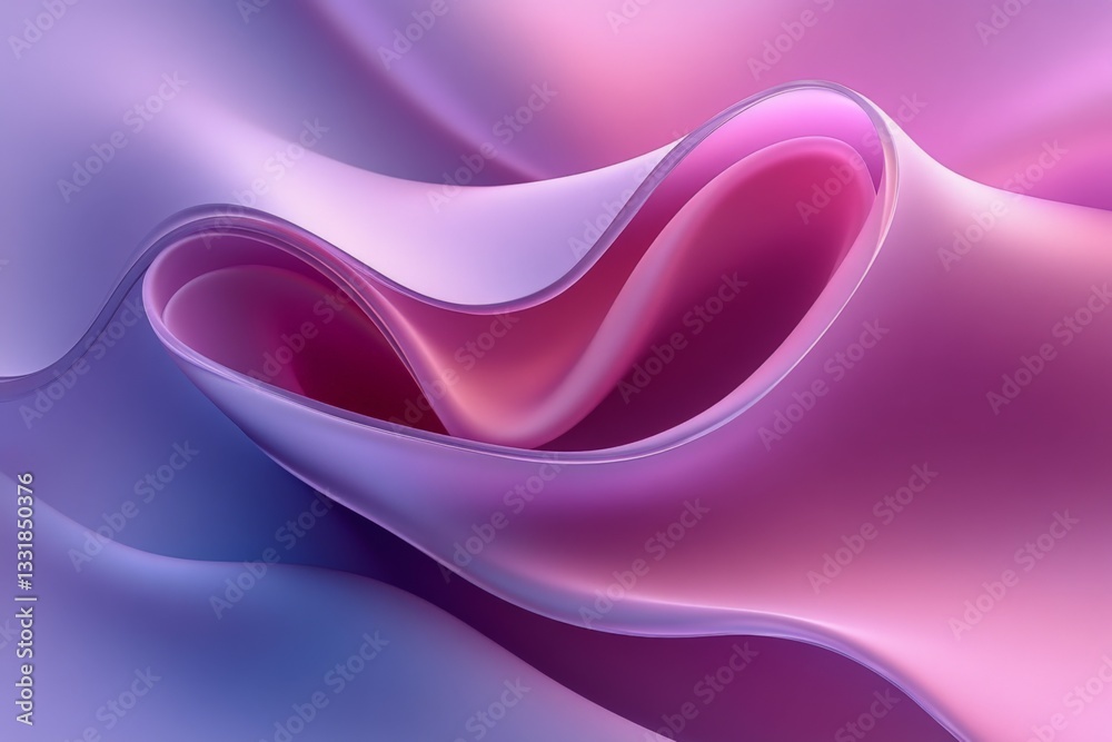 Aufkleber colorful flowing fabric in shades of purple and pink creates a serene and harmonious display