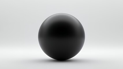 真っ白な環境に、マットブラックの大きな球体がひとつ
