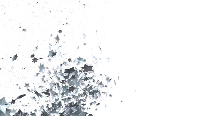 Plummeting Christmas Sparkles: Captivating 3D Illustration of Descending Holiday Star Glitters