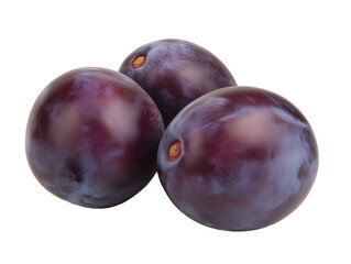 plum fruits isolated on white background