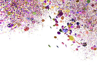  Multicolored confetti on white  transparent PNG