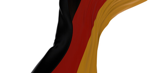 A flowing German flag