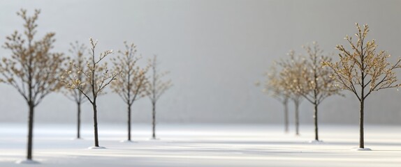 artificial tree line with travel elements.