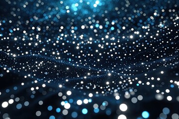 Shimmering Night Sky Filled with Silver Stars in a Deep Dark Abyss
